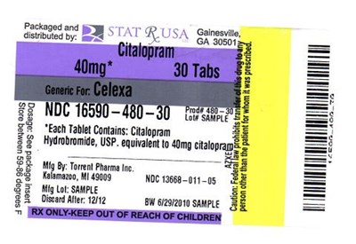 Citalopram 40mg Label Image (Citalopram 40mg Label)